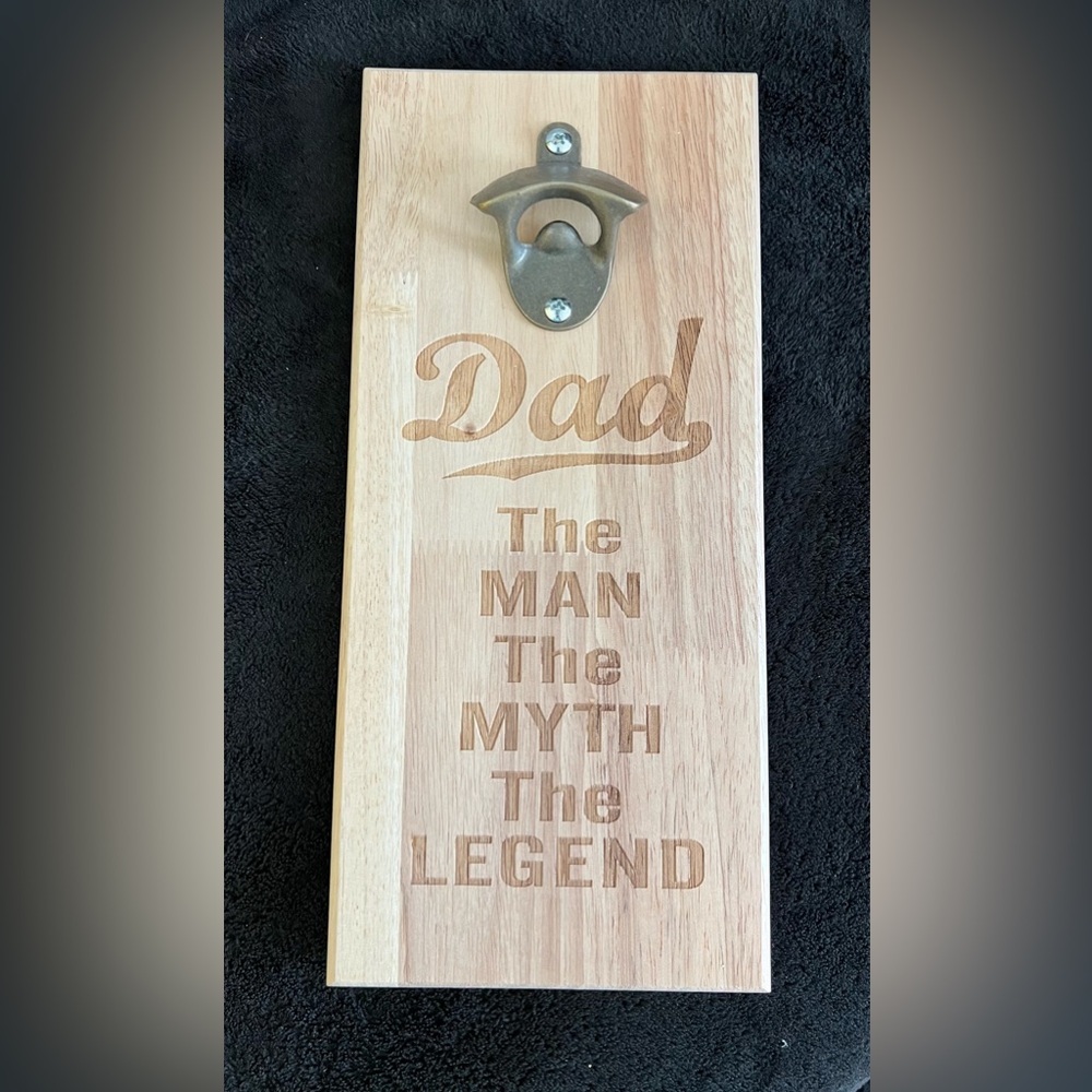 Father’s Day 13" Wooden Wall Hang, Bottle Opener